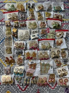 50+ Assorted Women's Fashion Earrings - Multicolor [Box 3]